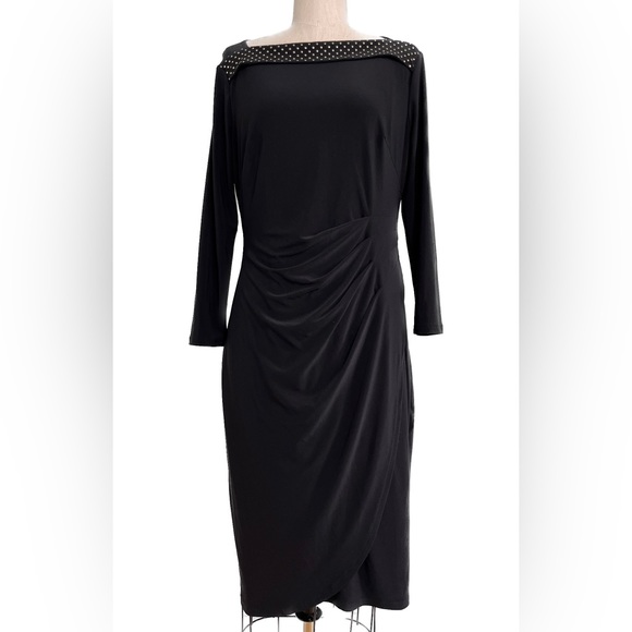 Anne Klein black dress new with tags elegant lined evening occasion party - Picture 1 of 15